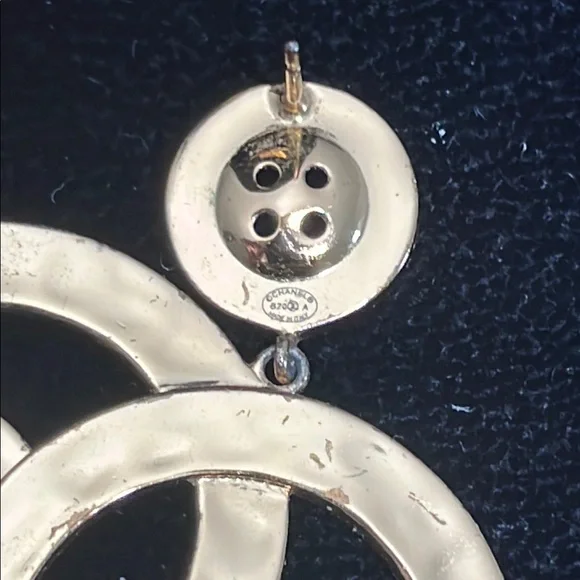 CHANEL Gold Logo Earrings - Picture 11 of 13